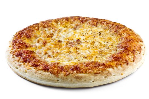 Image of Cheese pizza isolated on white background 