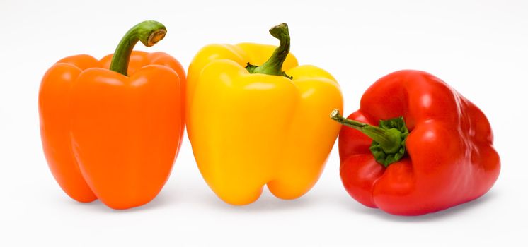 Fresh paprika isolated on white background