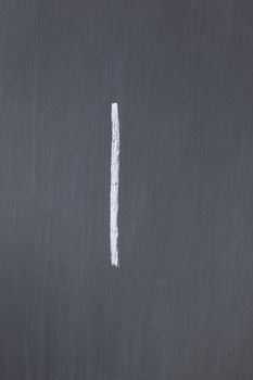 Blackboard with "1" written on it