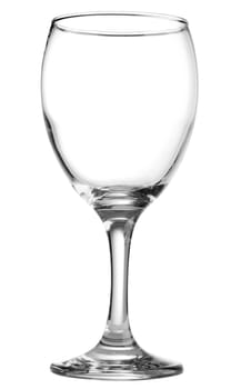 Empty wine glass isolated on white background