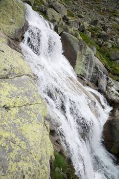 cascade detail at Gredos mountains in Avila Spain