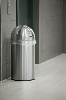 Dustbin in a modern office building