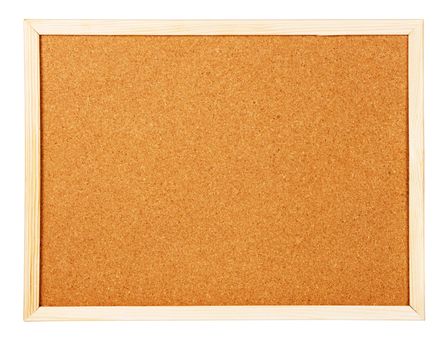 Corkboard isolated on white background