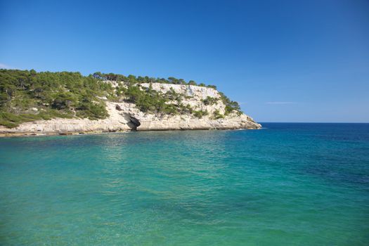 Mediterranean sea at Menorca island in Spain