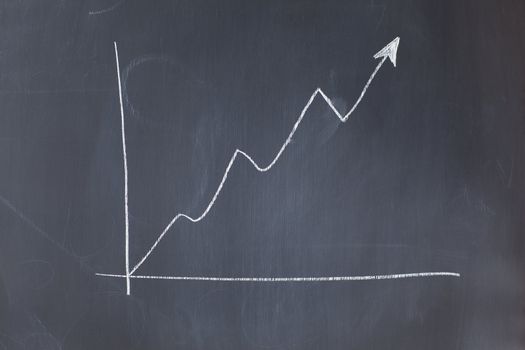 Irregular curve on a blackboard