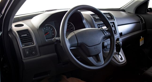 Interior of a modern car