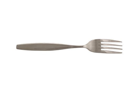 Top view image of fork against white background