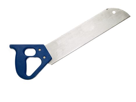 A saw on a white background