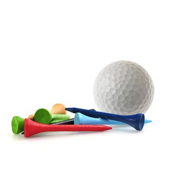 Golf ball and tees