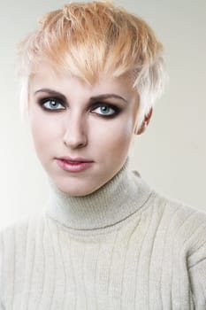 Portrait of young stylish blonde 