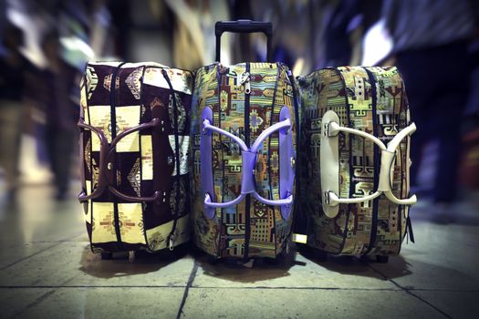 Forgotten luggage on airport