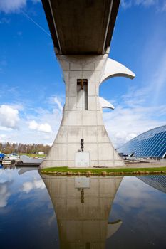 Close up Reflection of Falkirk Wheel, Scotland UK