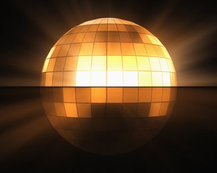Orange disco ball background
