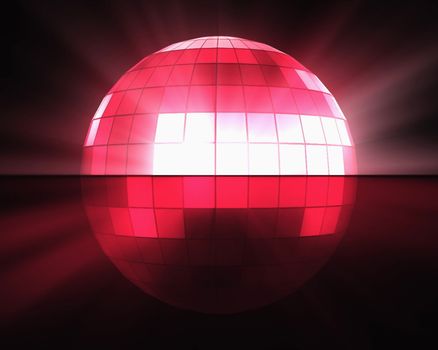 Pink disco ball background