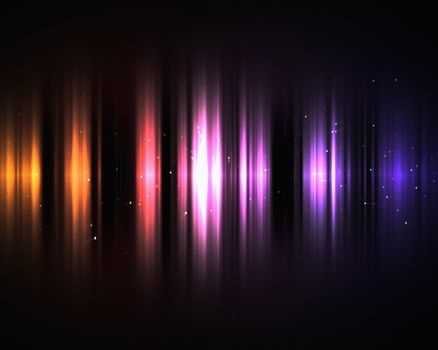 Background of orange to purple lights in the dark