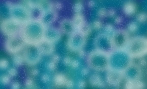 Abstract background. blurred image of flowers, with a thin graphics. Raster illustrtion.