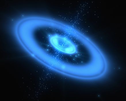 Blue galaxy background