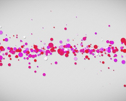 Pink drops in line on strips background