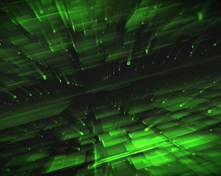Abstract green squares background