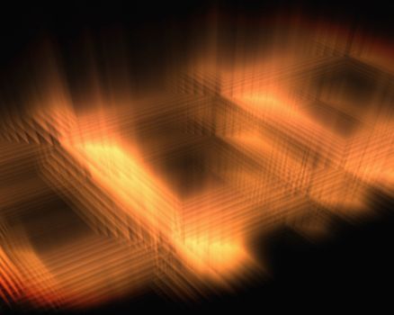 Abstract luminous orange squares background