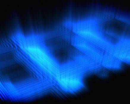 Abstract luminous blue squares background