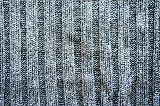 Grey color knit wool mat pattern closeup texture background