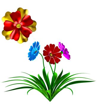 3D flowers as a symbol of love