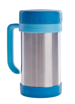 Thermo cup on the white background