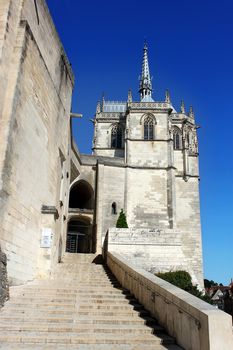 Vertical view of Amboise Castle, Loire Valley, France