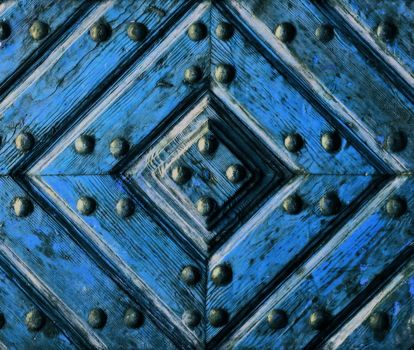 background or texture artifact wooden doors blue