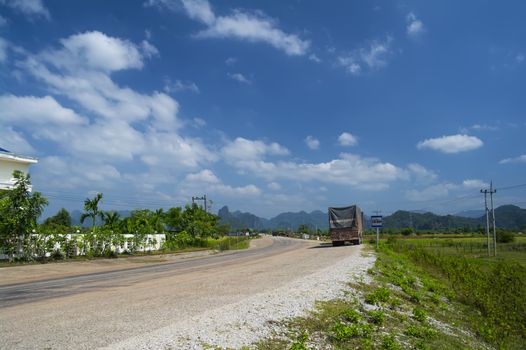 Place located 8 km northeast of Thakhek. Laos.