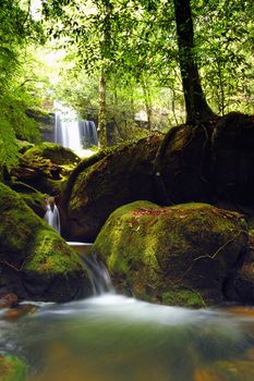 Waterfall at Phu Kra Dung national park, Thailand.