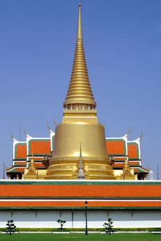Wat Phra Kaeo (Temple of Emerald Buddha) at Grand Palace, Bangkok, Thailand