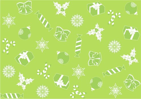 seamless light green background for the new year and Christmas