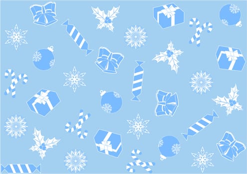 seamless light blue background for the new year and Christmas