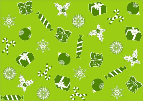 seamless green background for the new year and Christmas