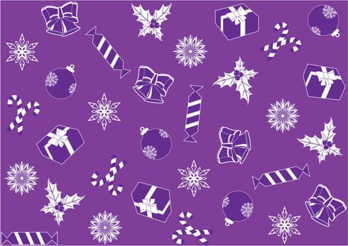 seamless purple background for the new year and Christmas