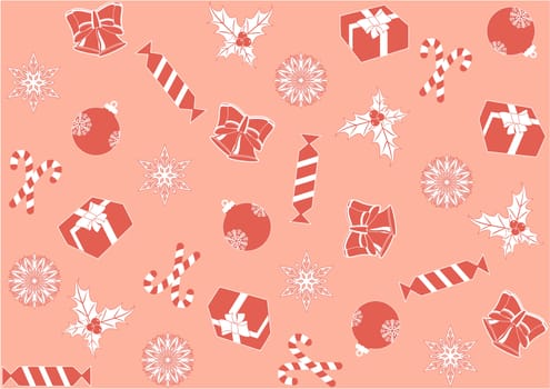 seamless pink background for the new year and Christmas