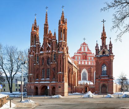 St. Anne's and St. Francis and St. Bernardino Churches - a landmark in Vilnius, The capital of Lithuania