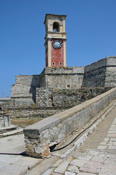 Old steeple in Corfu in the castle