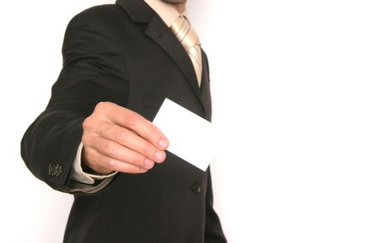 close up of business man in brown suit