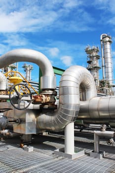 Industrial plant with blue sky , Eastern of Thailand August 2012