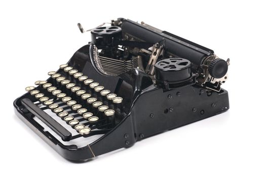 typewriter on white typing type writing write