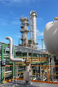 Industrial plant with blue sky , Eastern of Thailand August 2012
