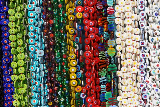 closeup of colorful bracelets............