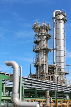 Industrial plant with blue sky , Eastern of Thailand August 2012