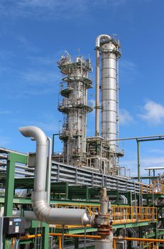 Industrial plant with blue sky , Eastern of Thailand August 2012