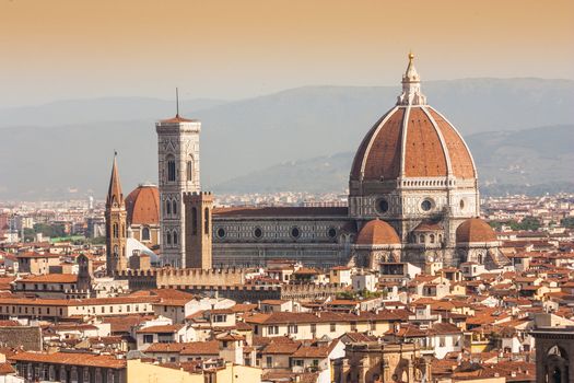 Panoramic view from Piazzale Michelangelo in Florence - Italy