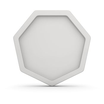 Blank badge on the white background