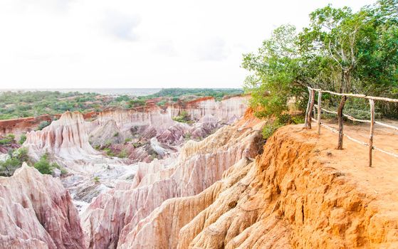 Wonderful orange colors at sunset in Marafa Canyon - also said The Hell's Kitchen. Malindi region, Kenya